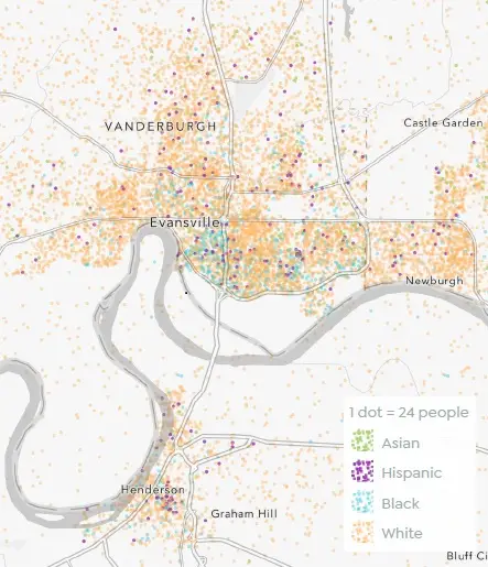 Evansville Demographic Map
