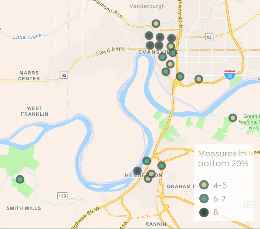 Evansville Health Map