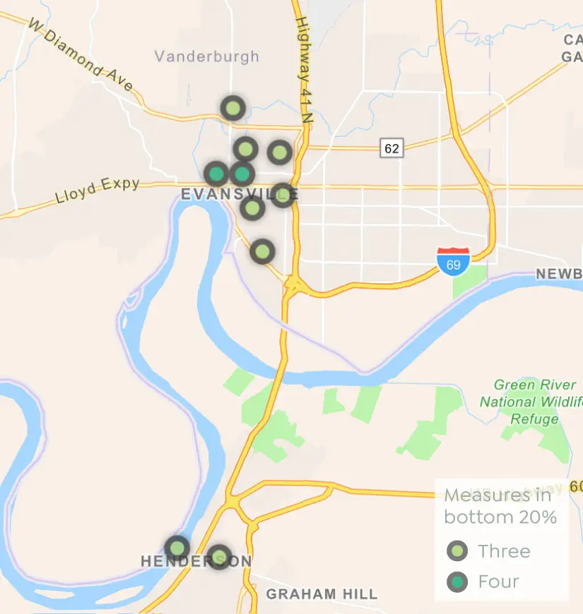 Evansville Housing Map