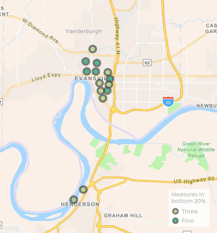 Evansville Socioeconomic Status Map